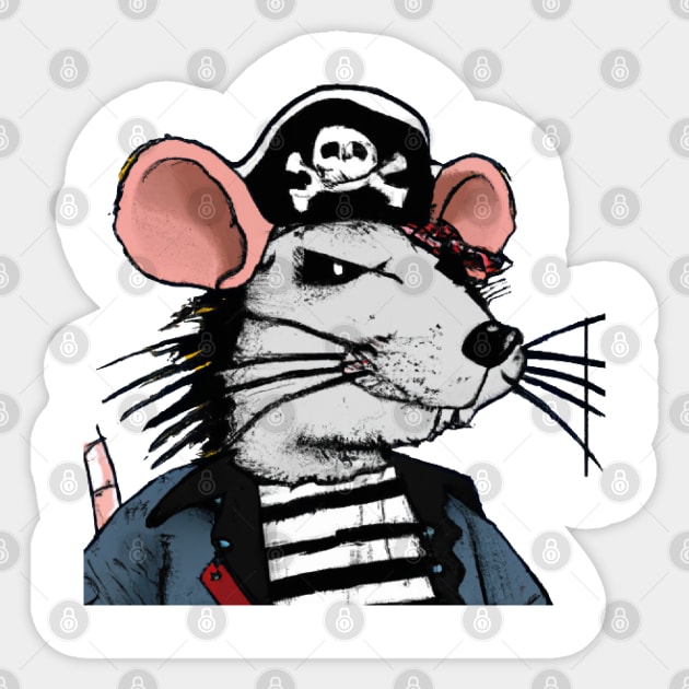 Pirate rat Sticker by Asirihouse